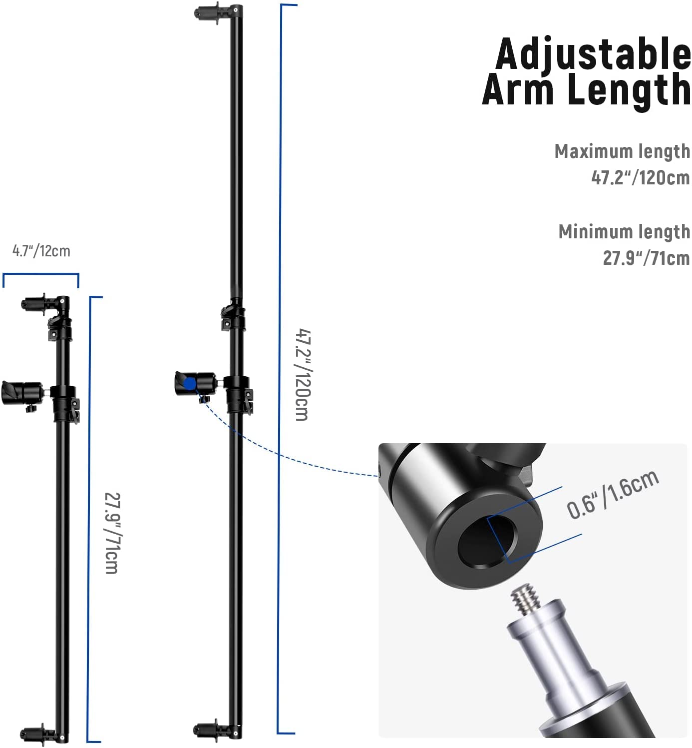 Extendable Reflector Holder Arm