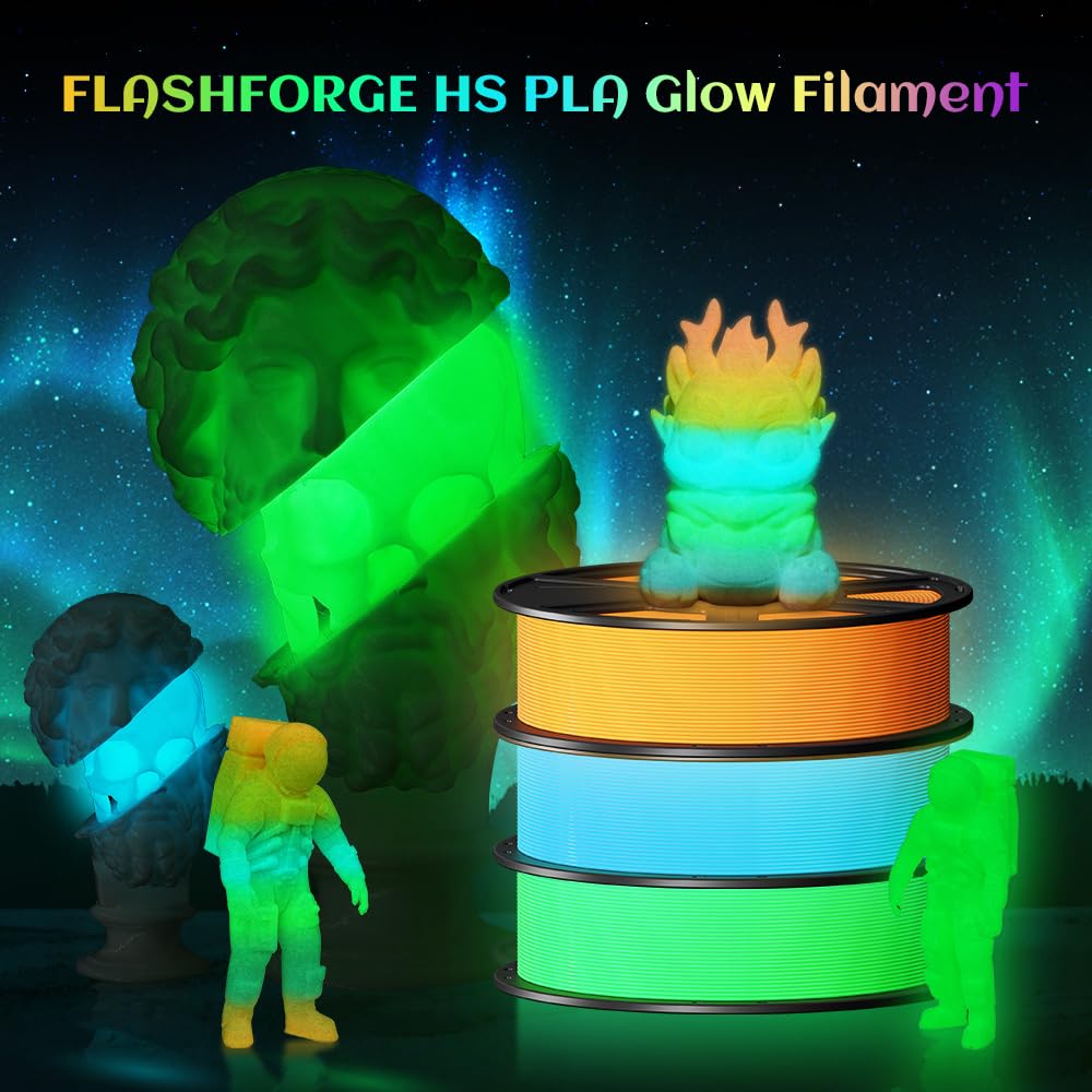 Glow in The Dark Rapid PLA Filament 1.75m