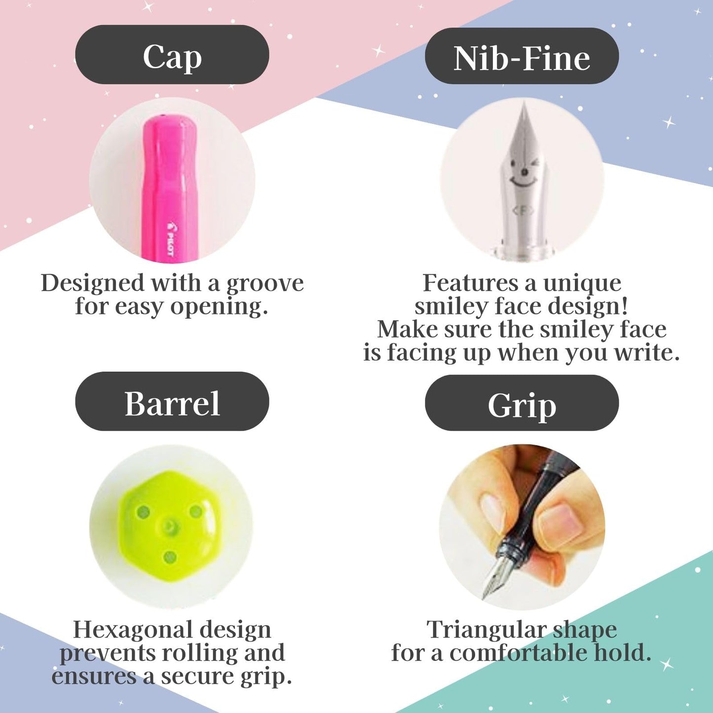 Someie Fountain Pen Set CON-40 Converter & Kakuno Fine Nib with Black Ink Cartridge & Sticky Notes – Refillable Ink System, Calligraphy