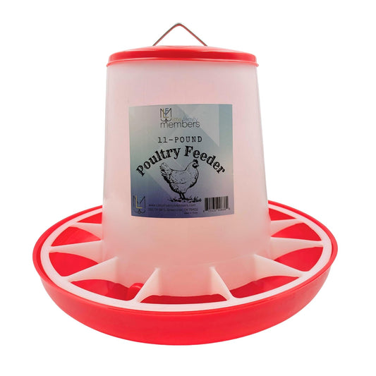 Large Chicken Feeder 11-Pound Capacity for All Poultry | Durable Feeding Container with Carrying Handle