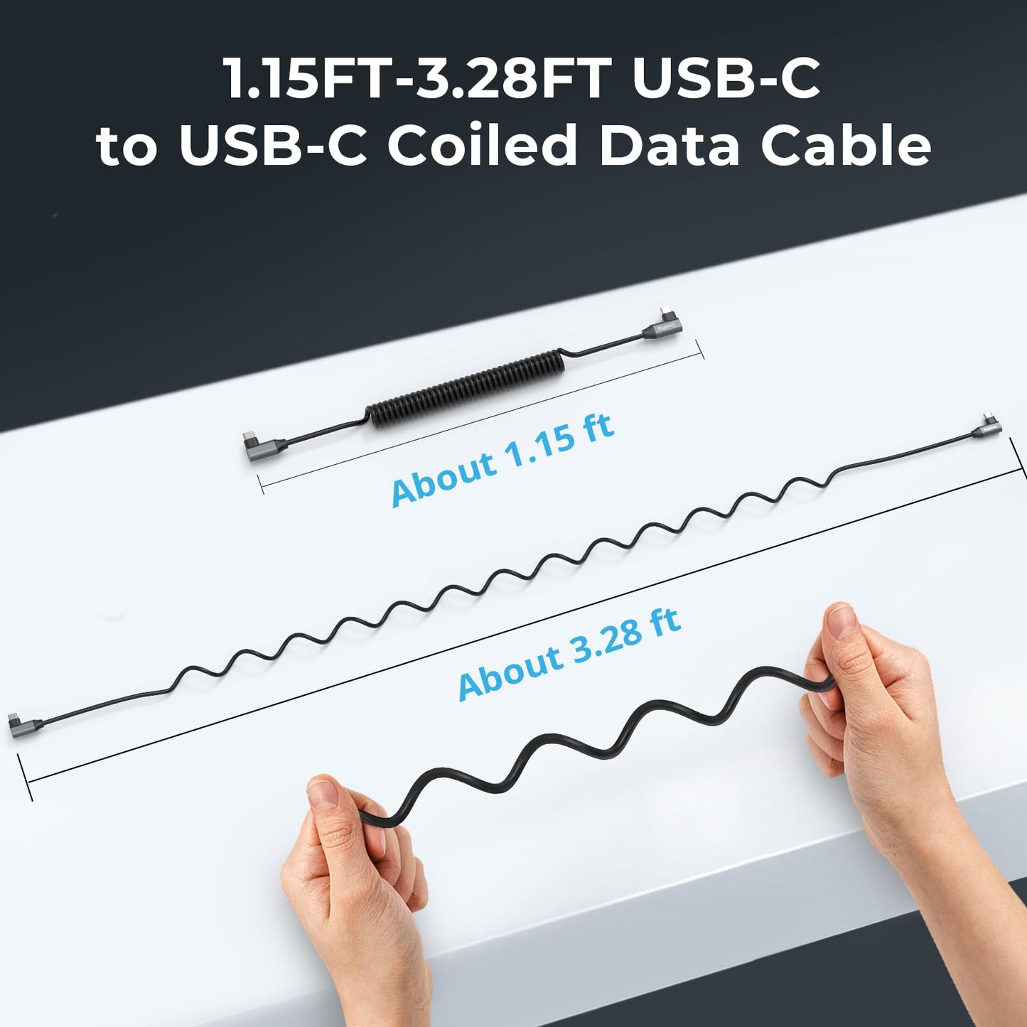 Data Cable USB C to USB C (Angled to Angled)