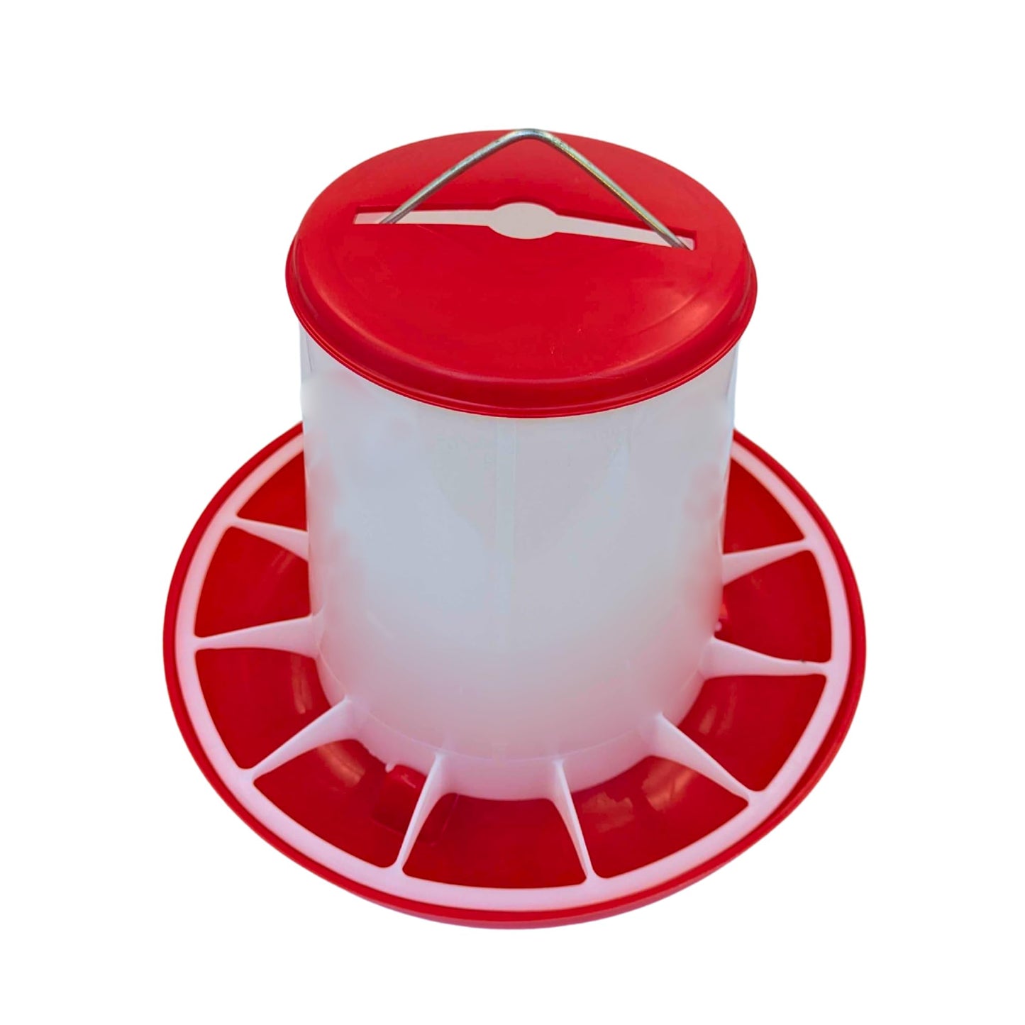 Large Chicken Feeder 11-Pound Capacity for All Poultry | Durable Feeding Container with Carrying Handle