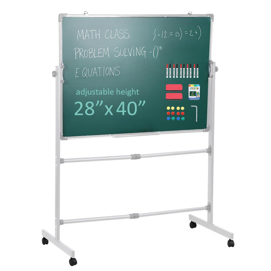 40x28 Inch Magnetic Whiteboard and Chalkboard