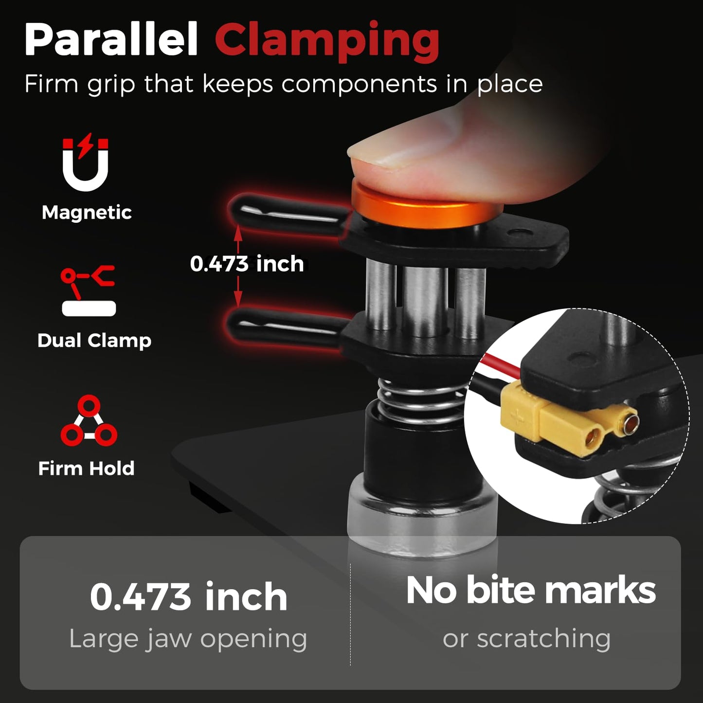 NOEVSBIG Helping Hands Soldering Station with 5X Magnifying Lamp, 360° Super Clamp
