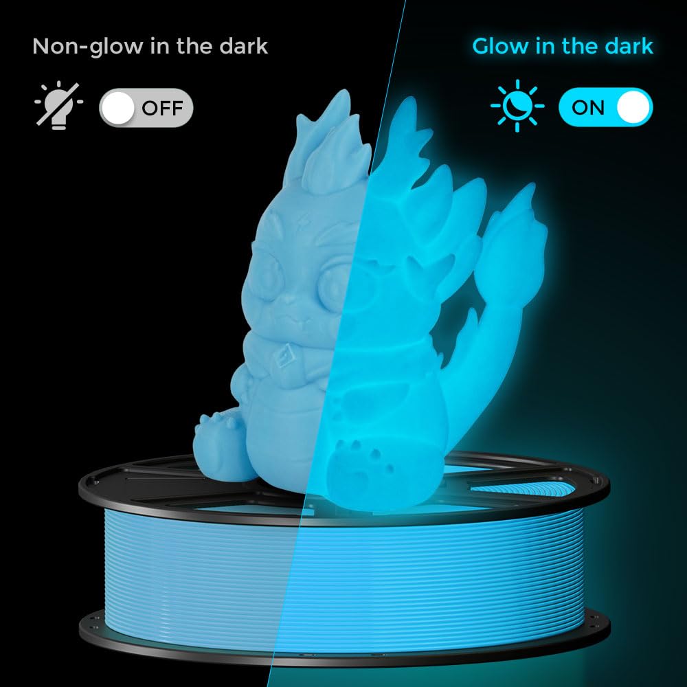 Glow in The Dark Rapid PLA Filament 1.75m