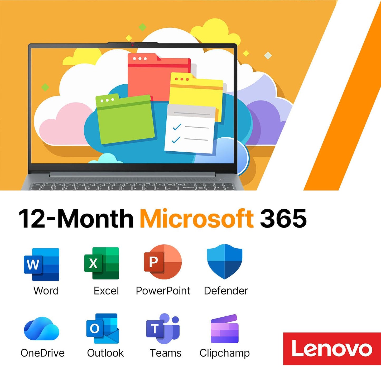 Lenovo IdeaPad Slim 3i • 15.6" FHD Laptop with Microsoft Office 365 • Intel 4 Cores • 128GB SSDetup, Lightweight • Win 11