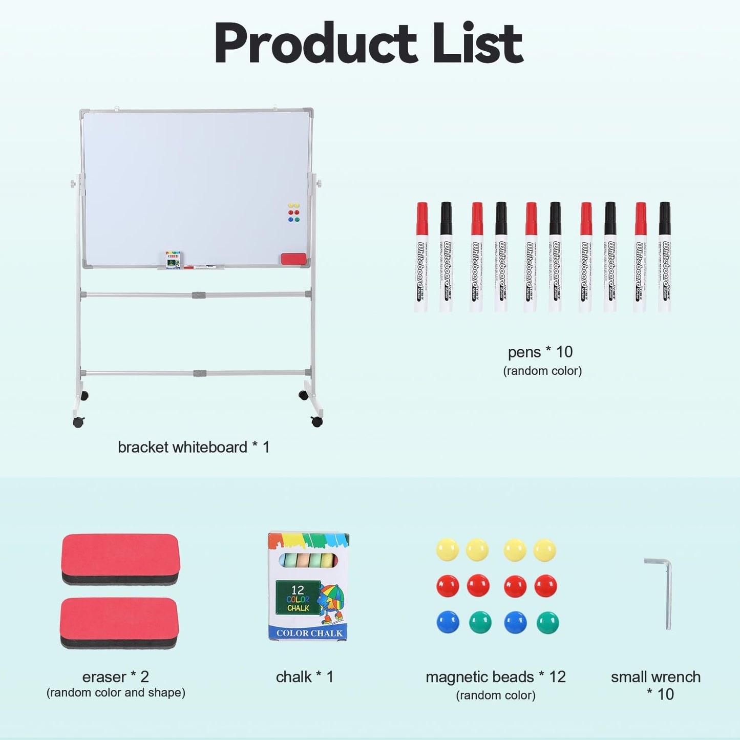 40x28 Inch Magnetic Whiteboard and Chalkboard
