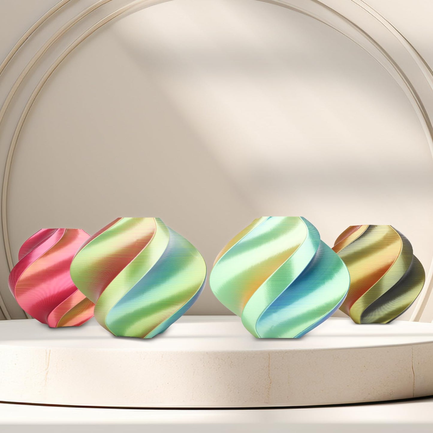 Silk PLA Filament 1.75mm Black Red Gold