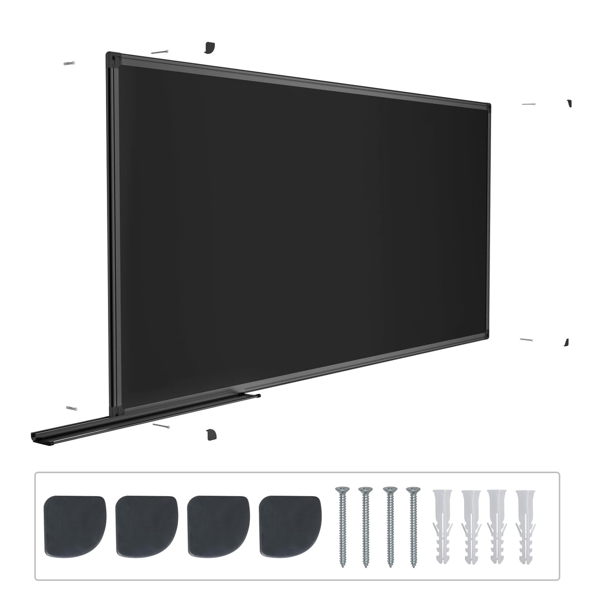 SELEAD Magnetic Chalkboard 48 x 24 Inches, Black Aluminum Frame