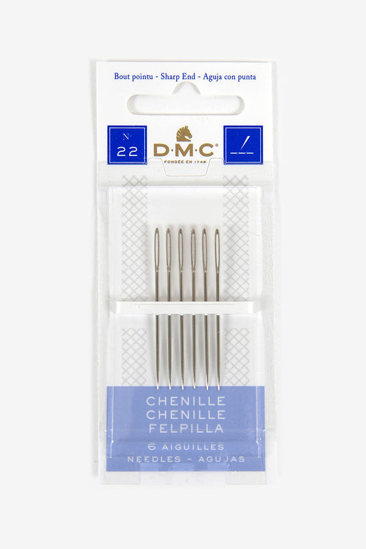 DMC 1768-22 Chenille Hand Needles, 6/pkg, Size 22