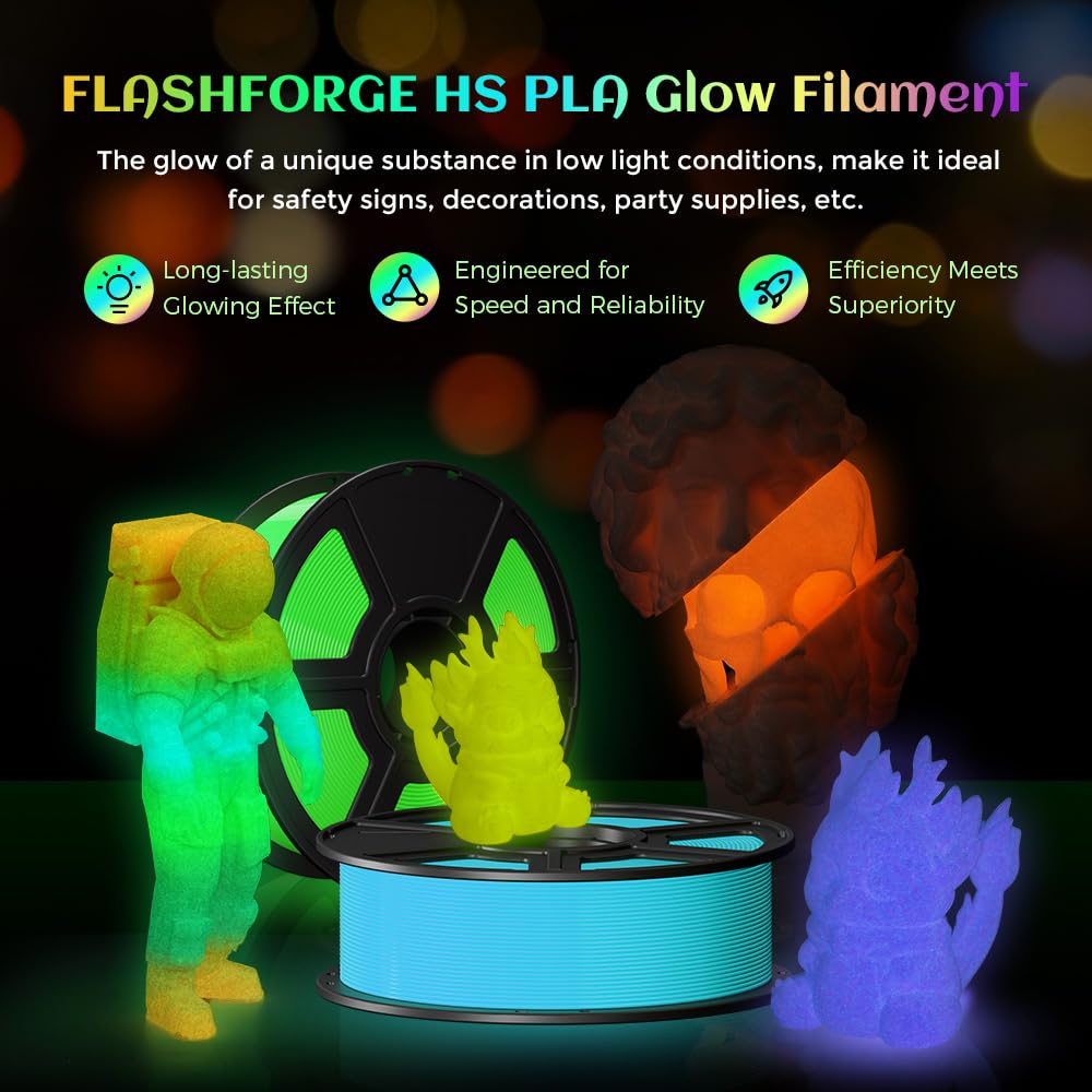 Glow in The Dark Rapid PLA Filament 1.75m