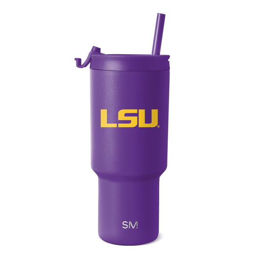Simple Modern LSU Tigers 30 oz Tumbler with Flip Lid and Straws