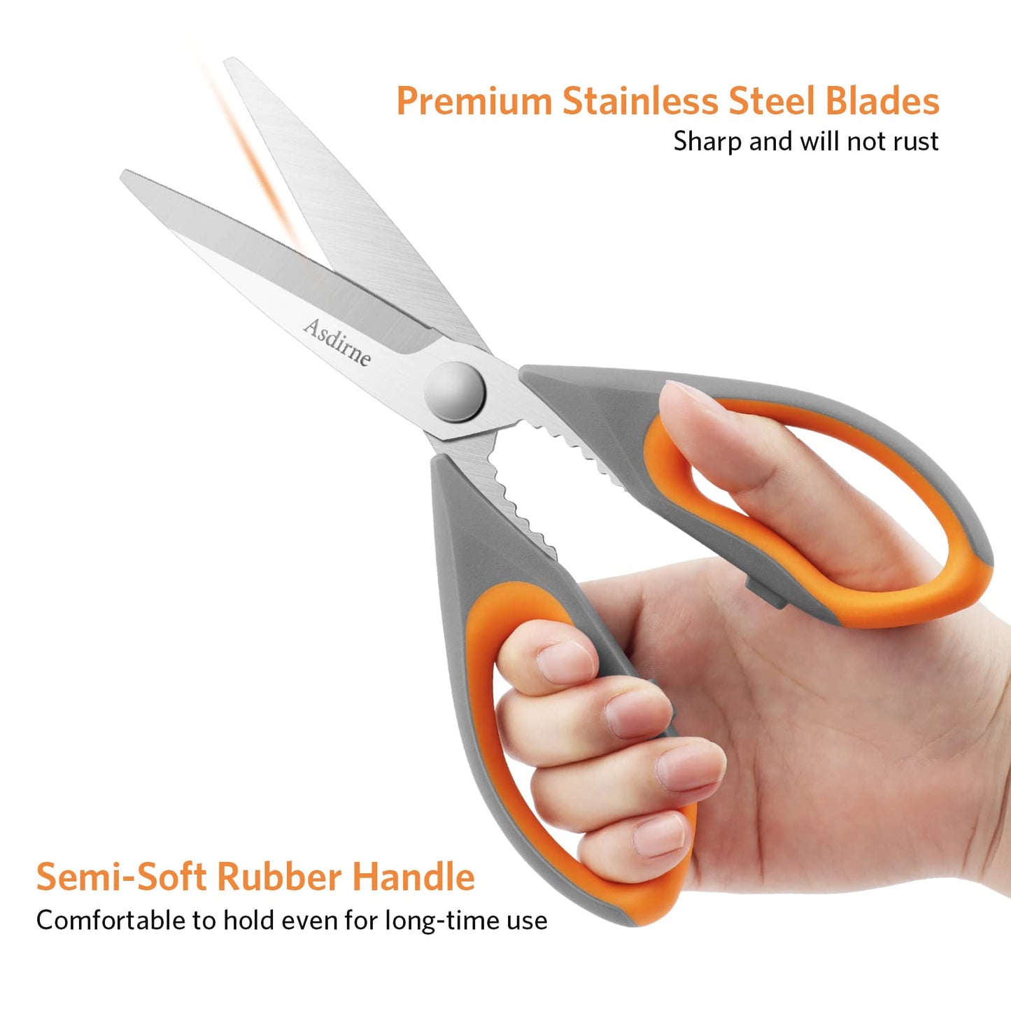Asdirne Scissors Set, Stainless Steel, 4 Different Sizes