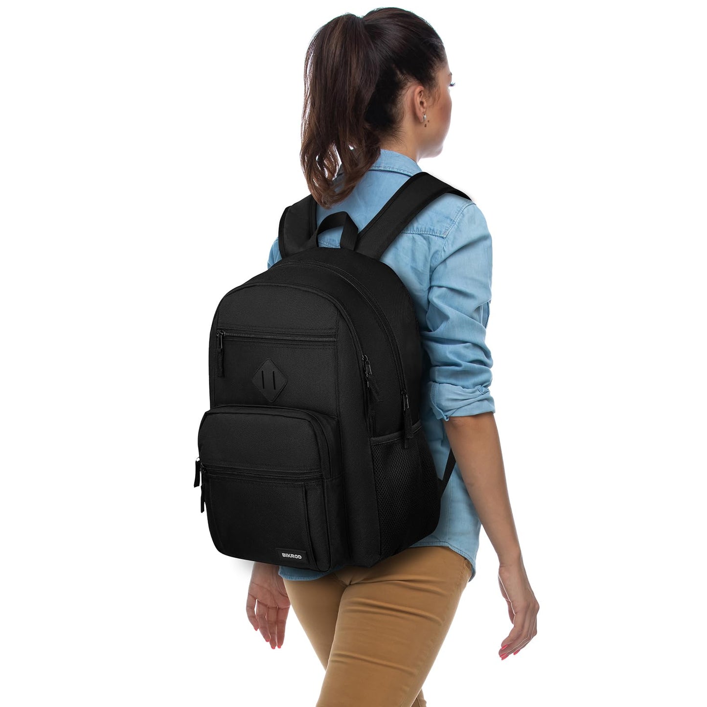 BIKROD Black Backpack Fits 15.6 Inch Notebook