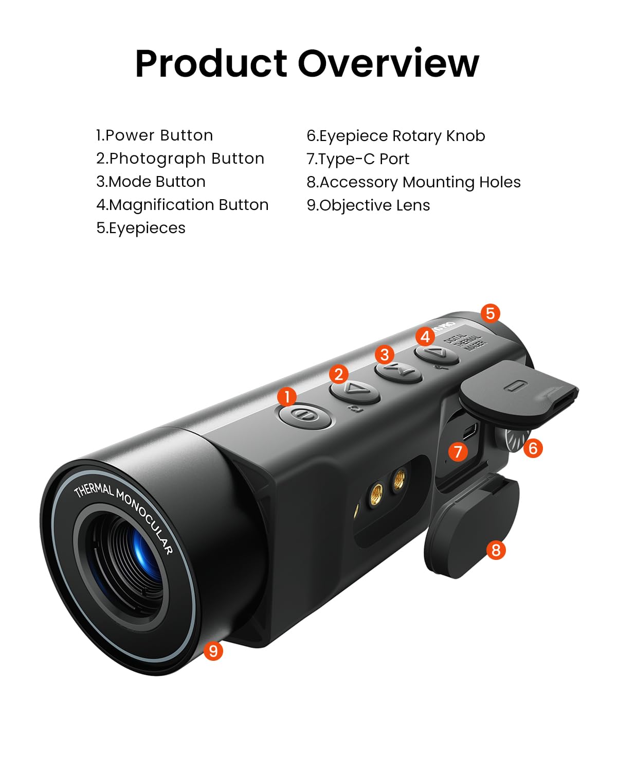 MiLESEEY TNV10 PRO 320x240 IR Resolution Thermal Monocular