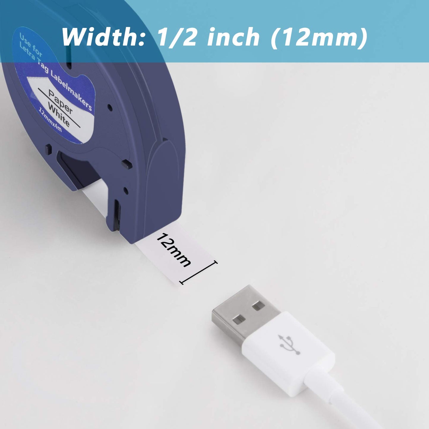 Label Maker Tape Refill 10PK, Compatible with Dymo Refills