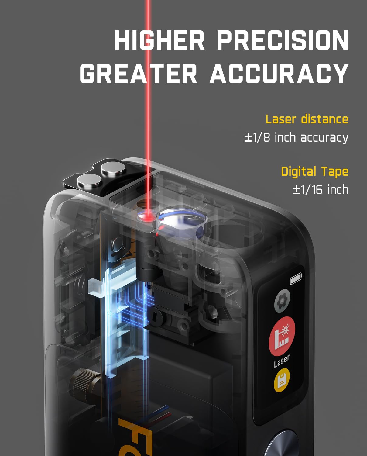 Fanttik A10 Pro 2-in-1 Digital Laser Tape Measure with HD IPS Color Display