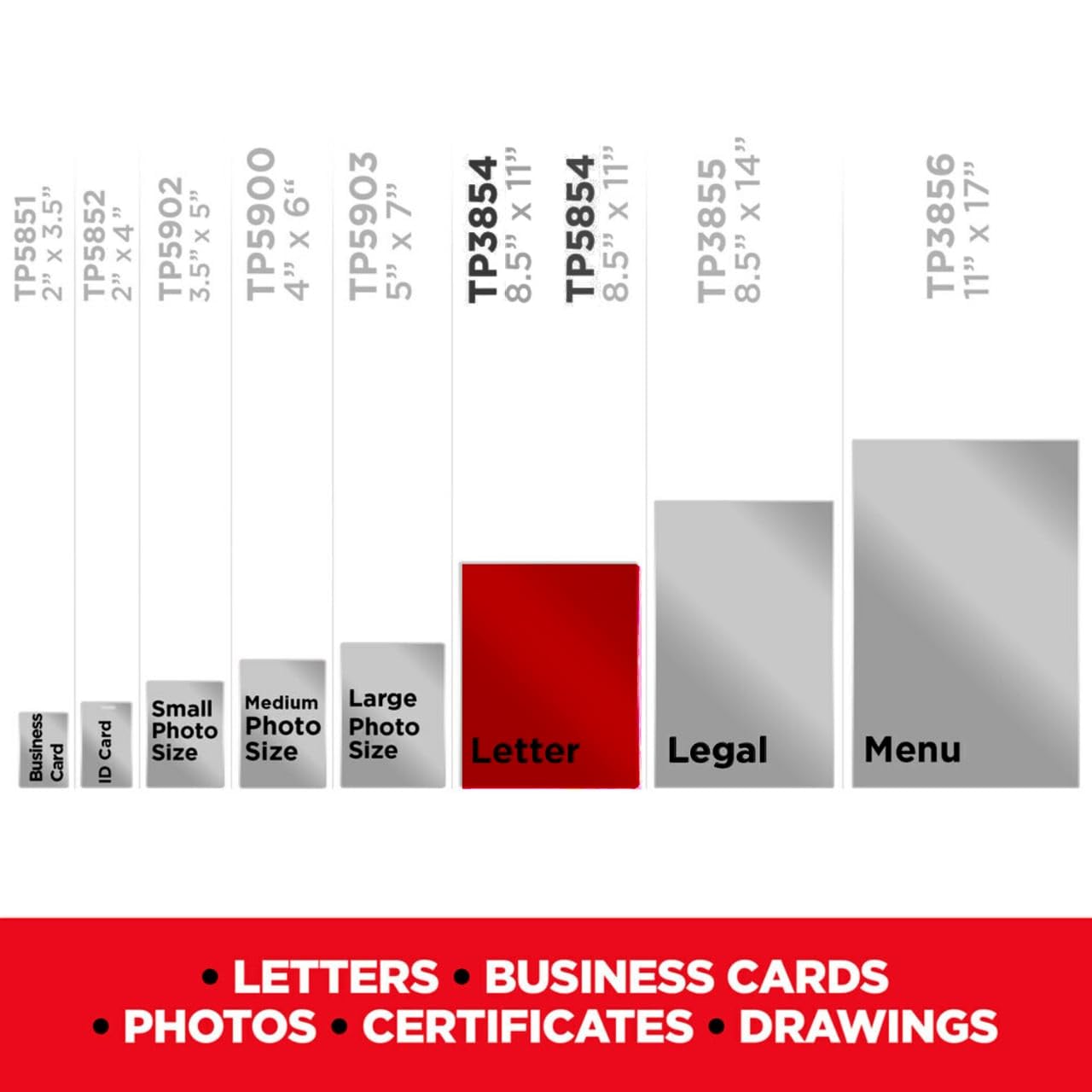 Scotch Thermal Laminating Pouches, 8.9 x 11.4 Inches, Letter Size Sheets