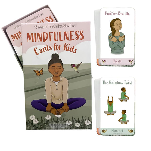 Mindfulness Cards for Kids, Meditation and Brain Focus for Yoga Classroom, Calm Corner Kit, Therapy Activity, Affirmation Cards, Social Emotional, Mind Brain Emotion Connection, or Relaxation