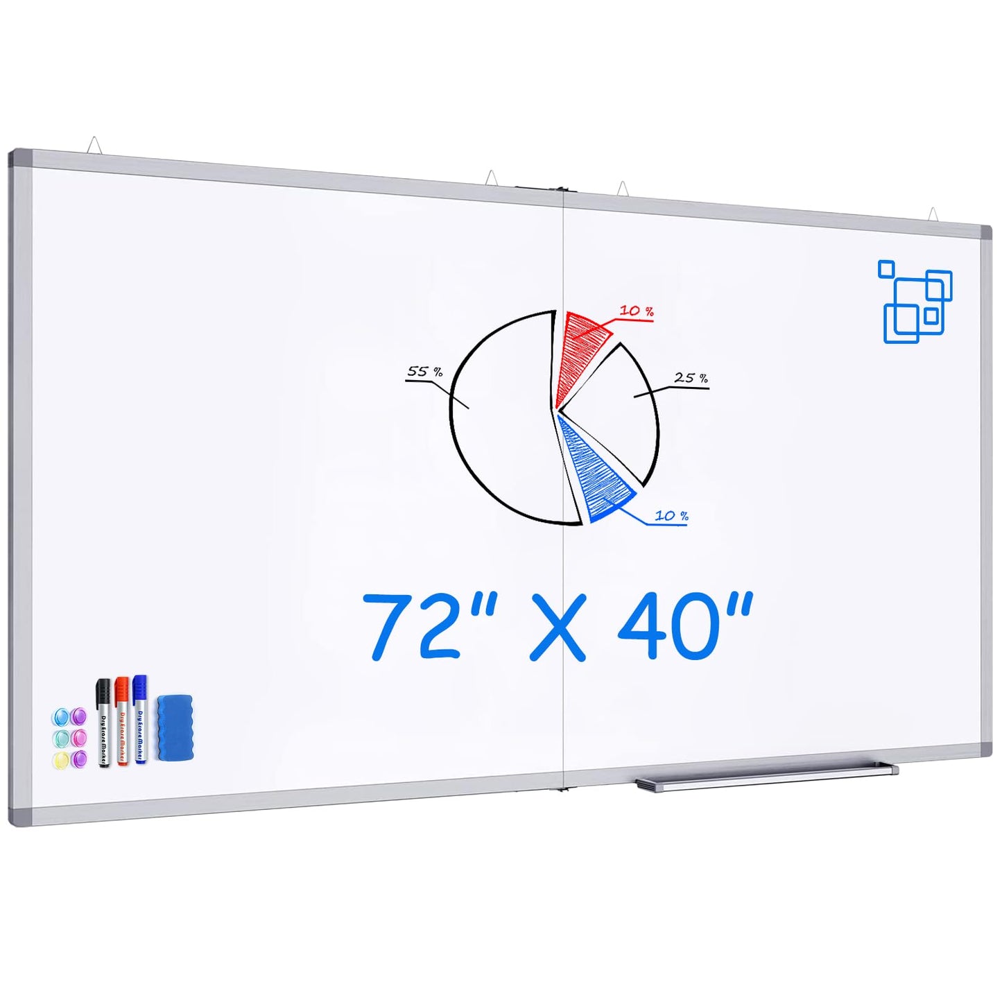 Maxtek White Board Dry Erase 72x40