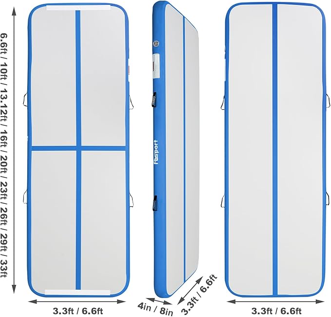 Inflatable Air Gymnastics Mat Training Mats- PE- Size: 6.6ft*3.3ft*4in