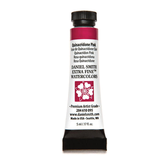 Daniel Smith Extra Fine Watercolor Paint, 5ml Tube, Quinacridone Pink, 284610095