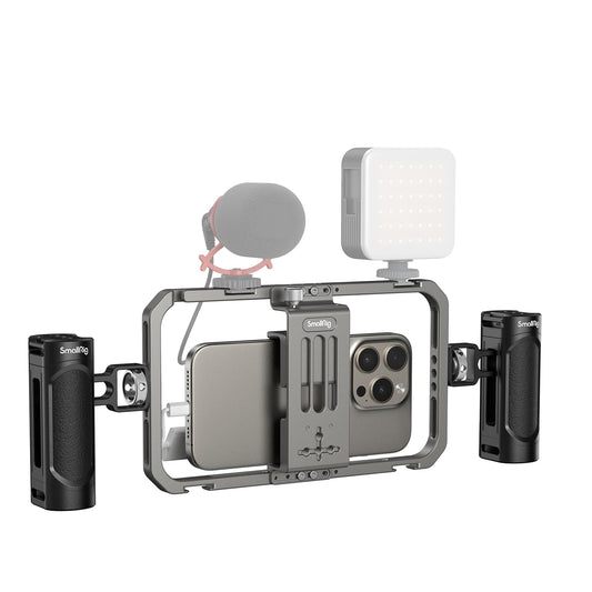 Universal Phone Cage, Smartphone Video Rig Kit with Handles