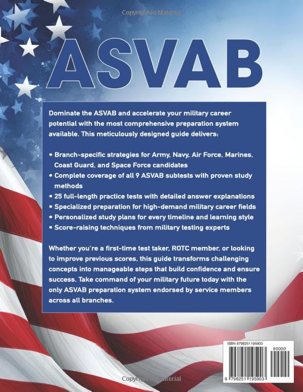 THE OFFICIAL ASVAB STUDY GUIDE: 25 Complete Practice Tests- paperback