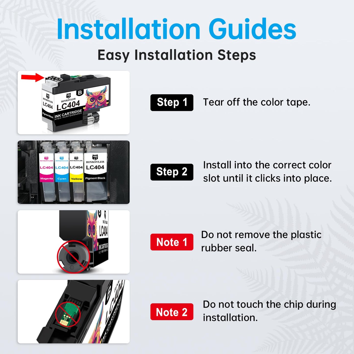 8-Pack LC404 Ink Cartridges Work for Brother MFC-J1205W