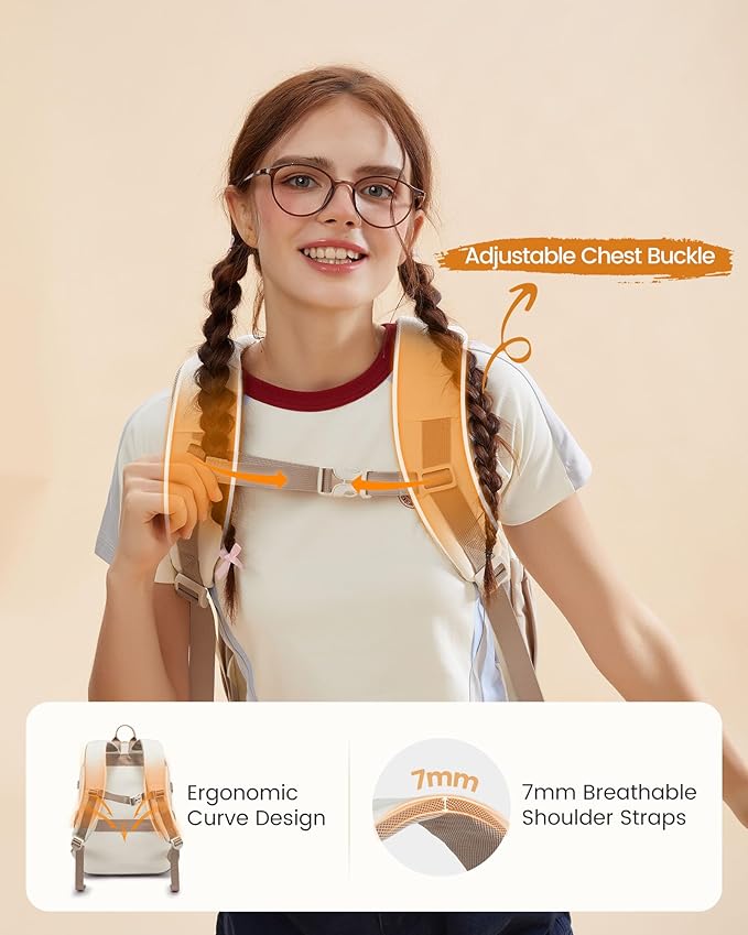 Aesthetic Backpack with Large Cup Holder