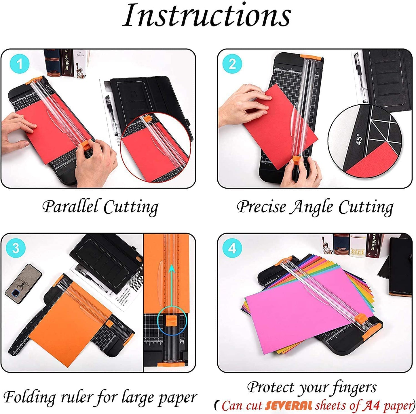 Evteck A4 Paper Cutter Slider Trimmer