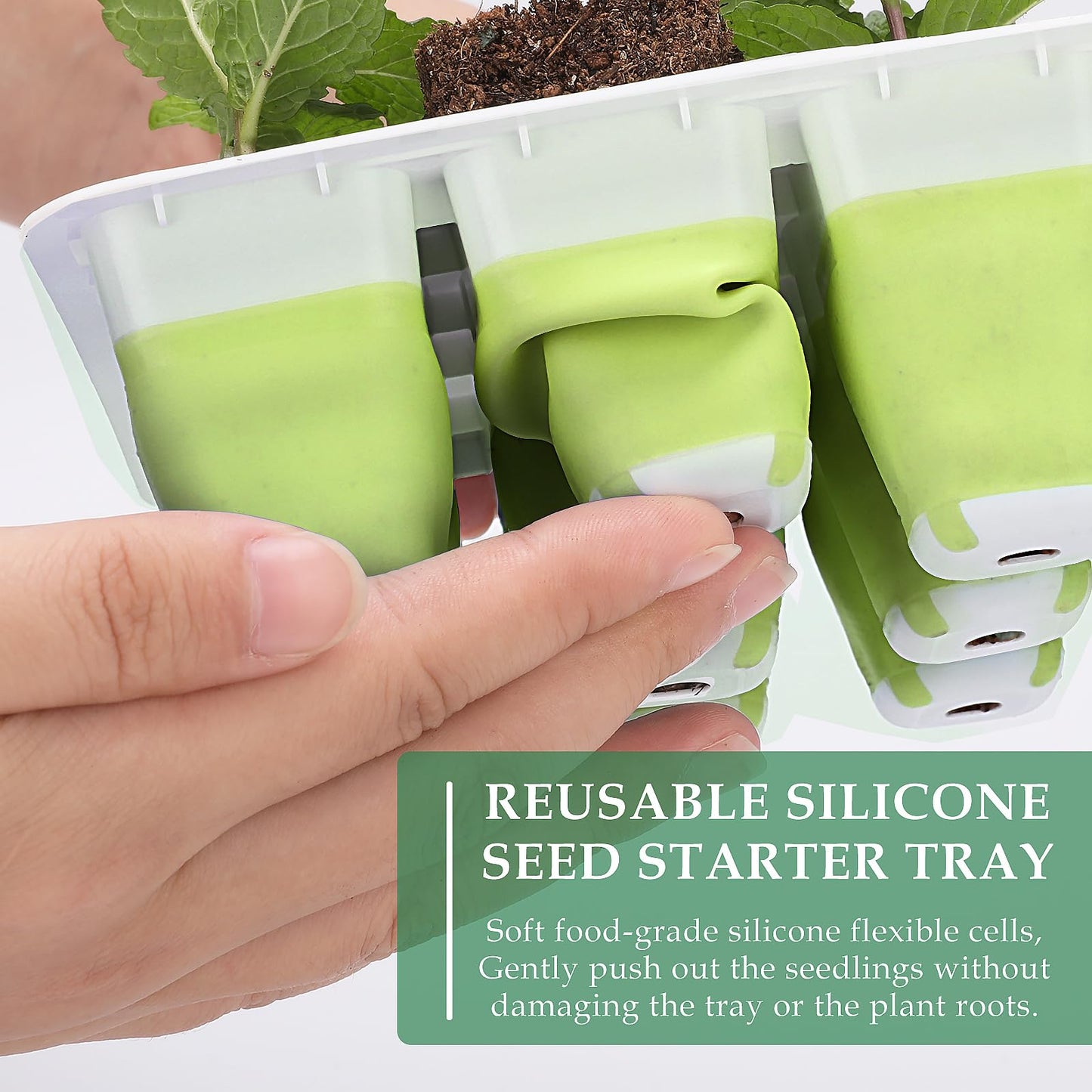 10pcs Reusable Seed Starter Tray, 120 Cells Seed Starter Kit