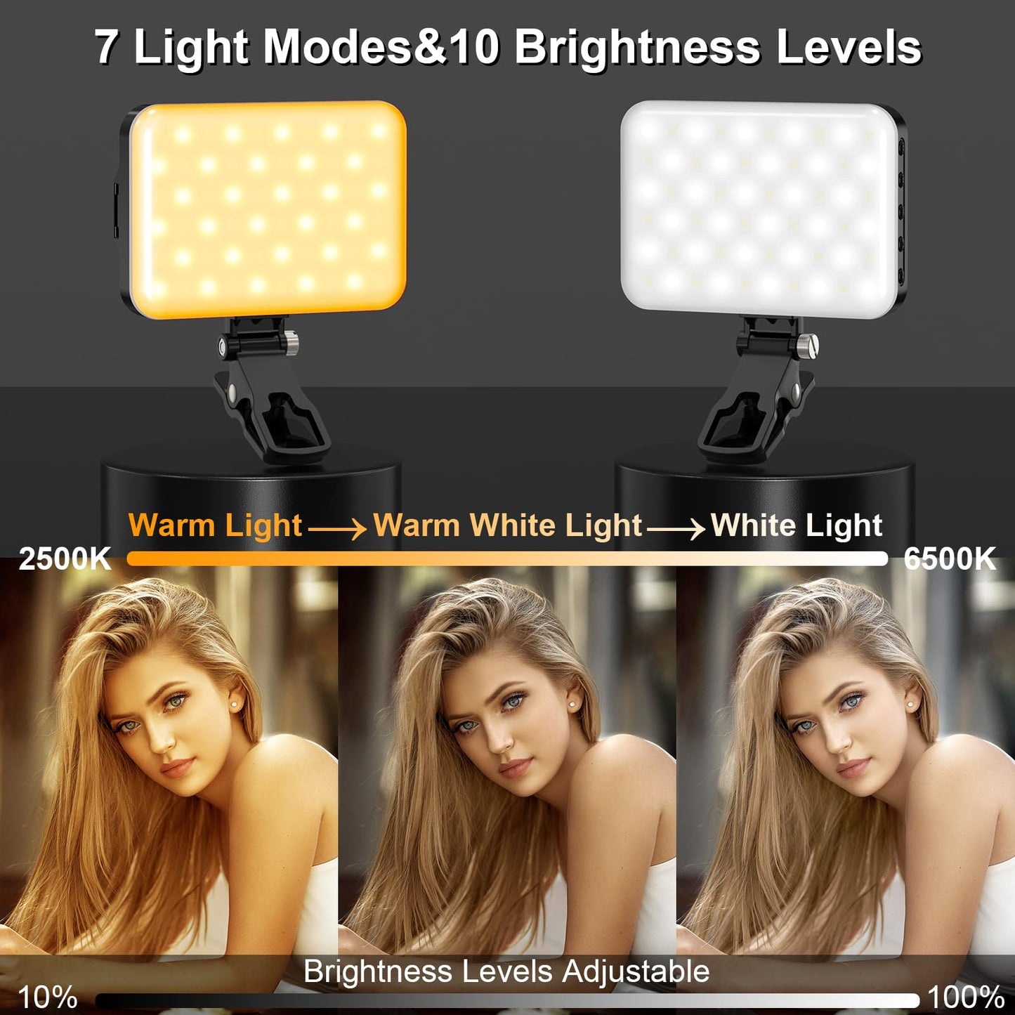 LED Camera Light - Portable Photography Lighting