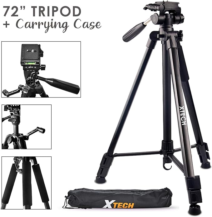 Xtech Accessory Kit f/Canon Rebel T8i, T7, T7i, T6, T6i, T5, T5i SL2, SL3, EOS 70D, 77D, 80D 90D DSLR Camera