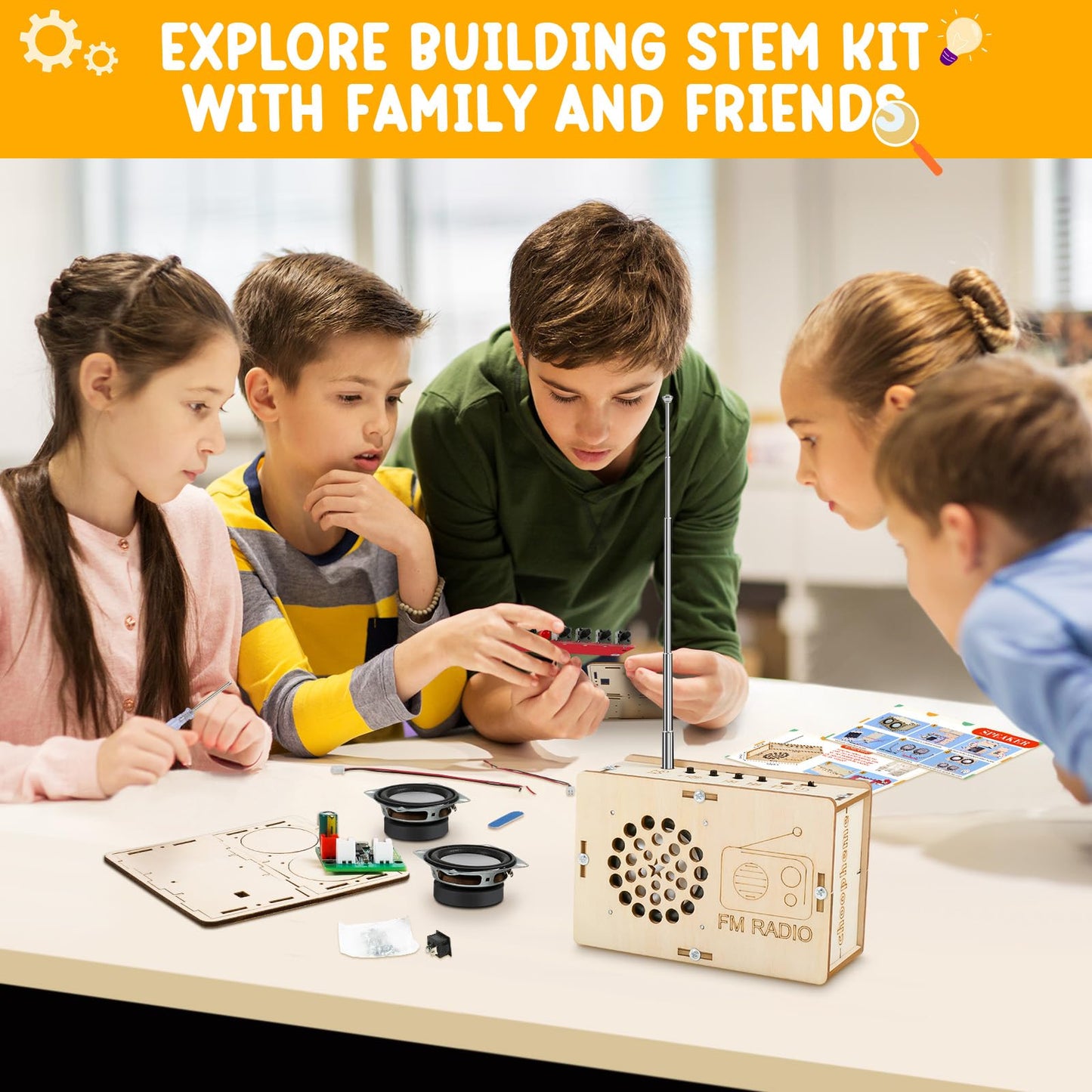 Stem Projects Science Kit Building Own Bluetooth Speaker & FM Radio