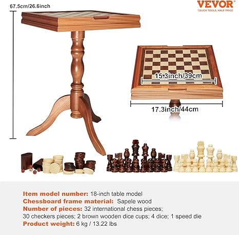 Chess Checkers Backgammon Set