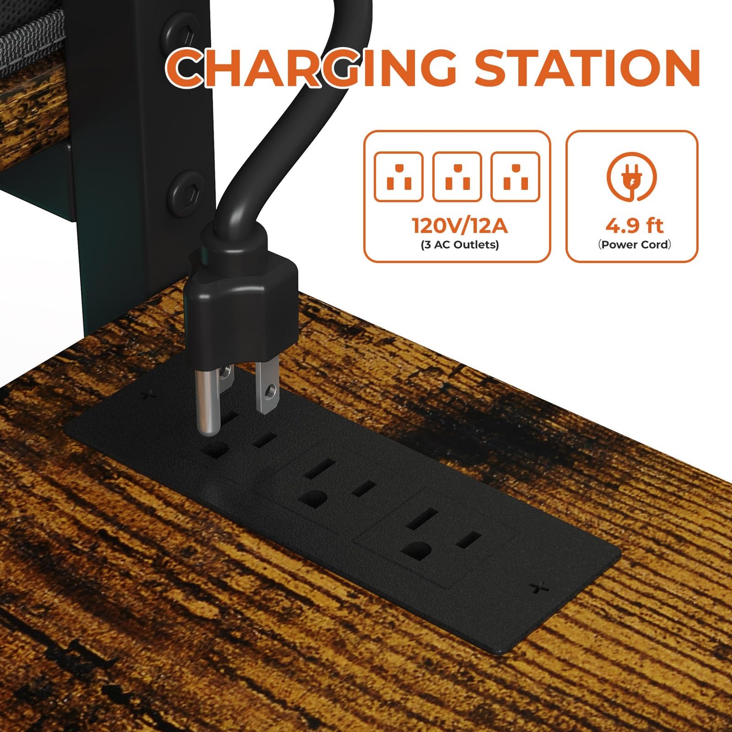 3D Printer Table with Filament Storage Rack