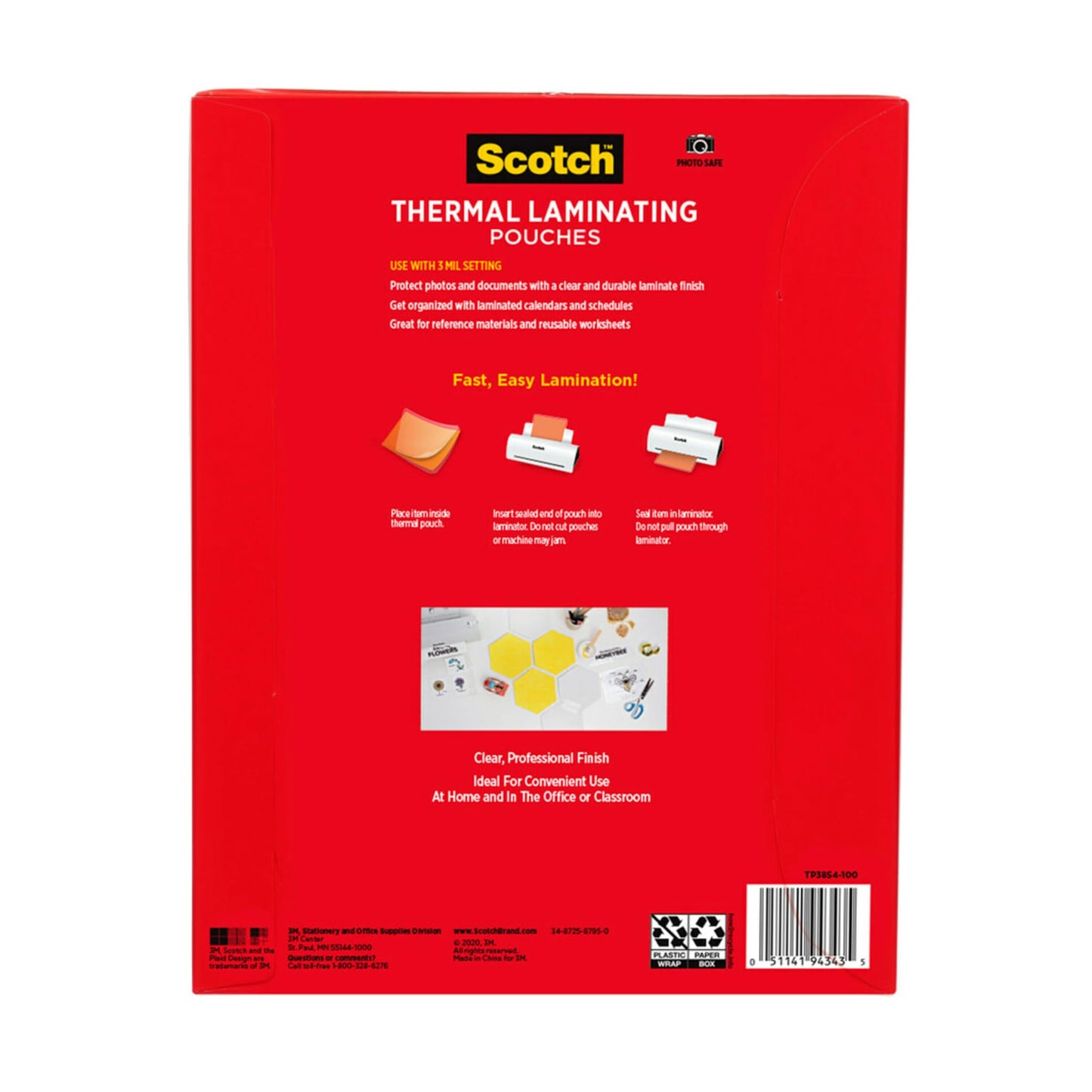 Scotch Thermal Laminating Pouches, 8.9 x 11.4 Inches, Letter Size Sheets