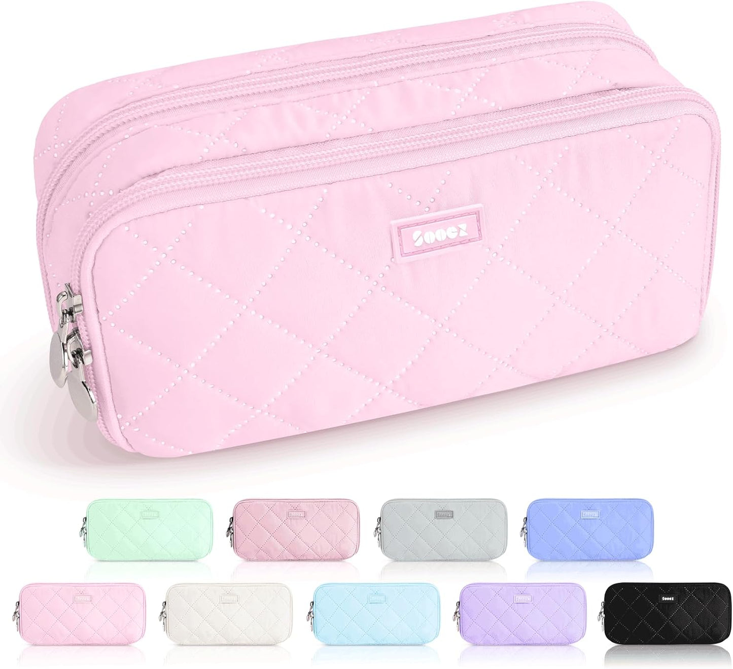 Large Pencil Case Pouch, 8 Compartments