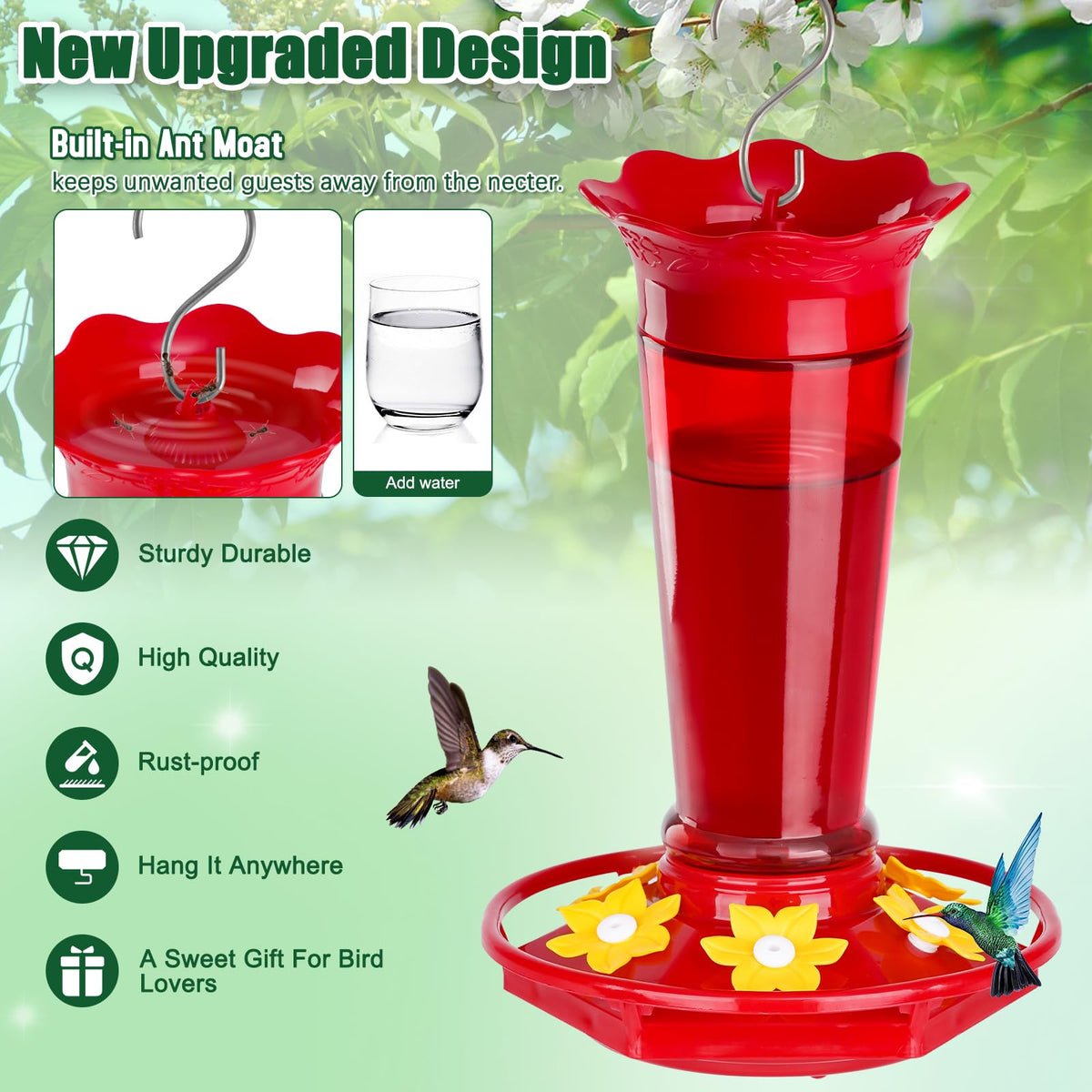 Gbekery Hummingbird Feeder