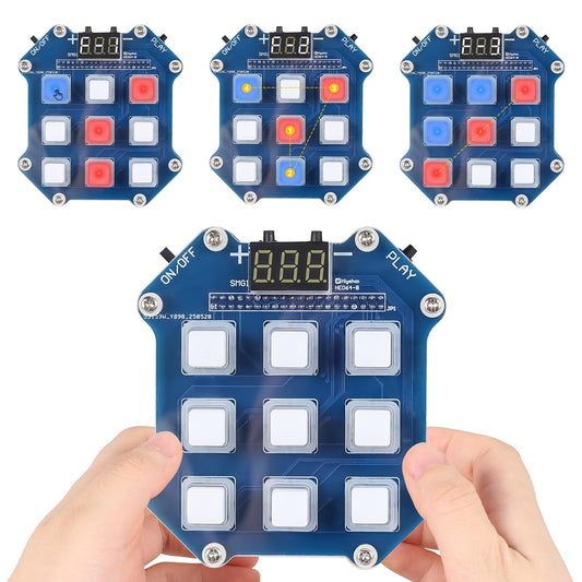 DIY Electronic Game Kit, 3-in-1 LED Game Soldering Project with Memory, Speed & Reaction Modes, Interactive STEM Soldering Practice Kit