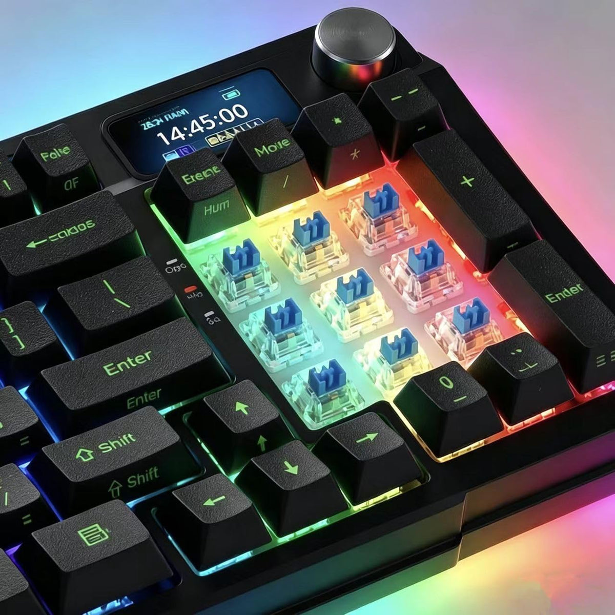 50 PCS 3 PIN Dustproof Blue Clicky Mechanical Keyboard Switches with Puller & Clear Storage Box, Accurate Typing Replacement for LED/Gaming Keyboards & 3D Prints