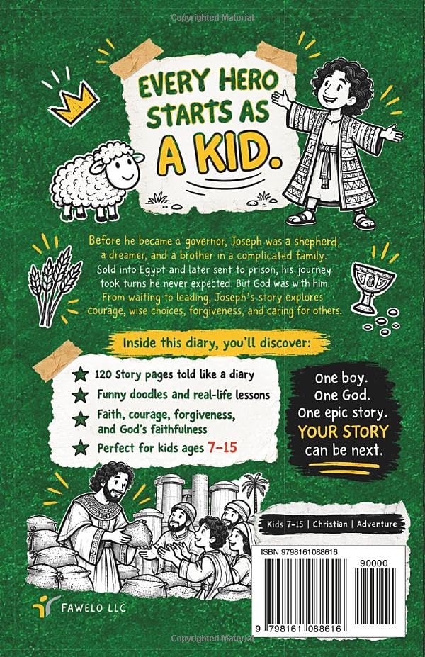 JOSEPH'S SECRET DIARY, A Bible Adventure for Kids: The Dreams, the Detours, and God’s Faithfulness – paperback