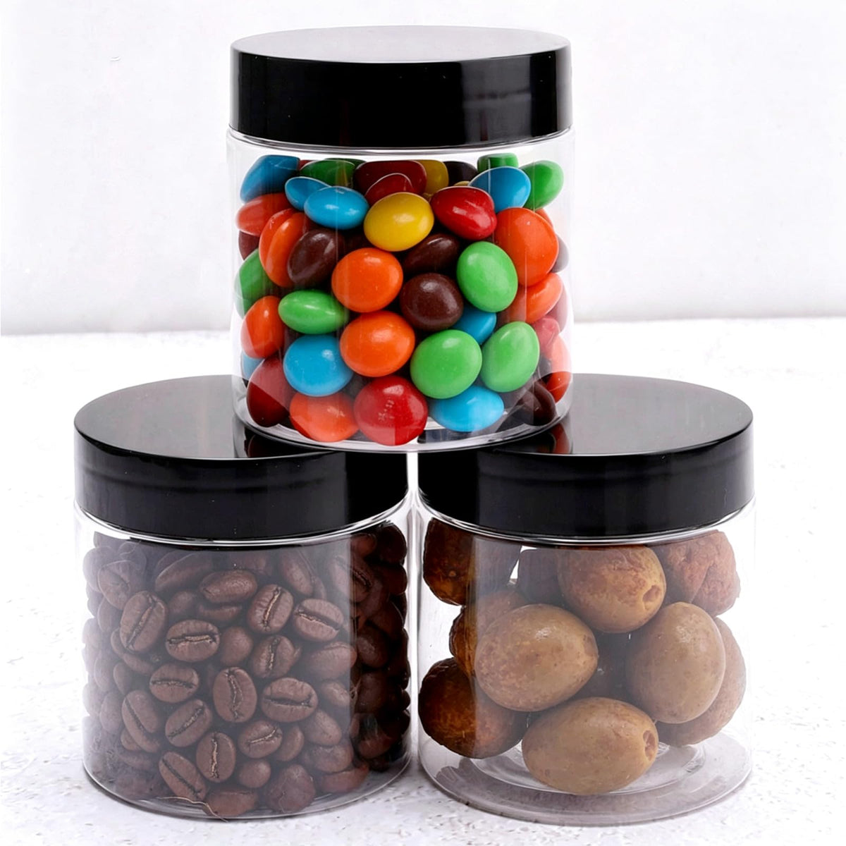 TUZAZO 4 Oz Plastic Containers Small Jars with Lids, 12 Pack