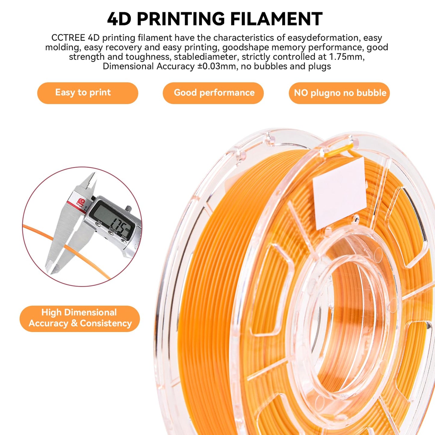 Filament 1.75mm 250g, Yellow