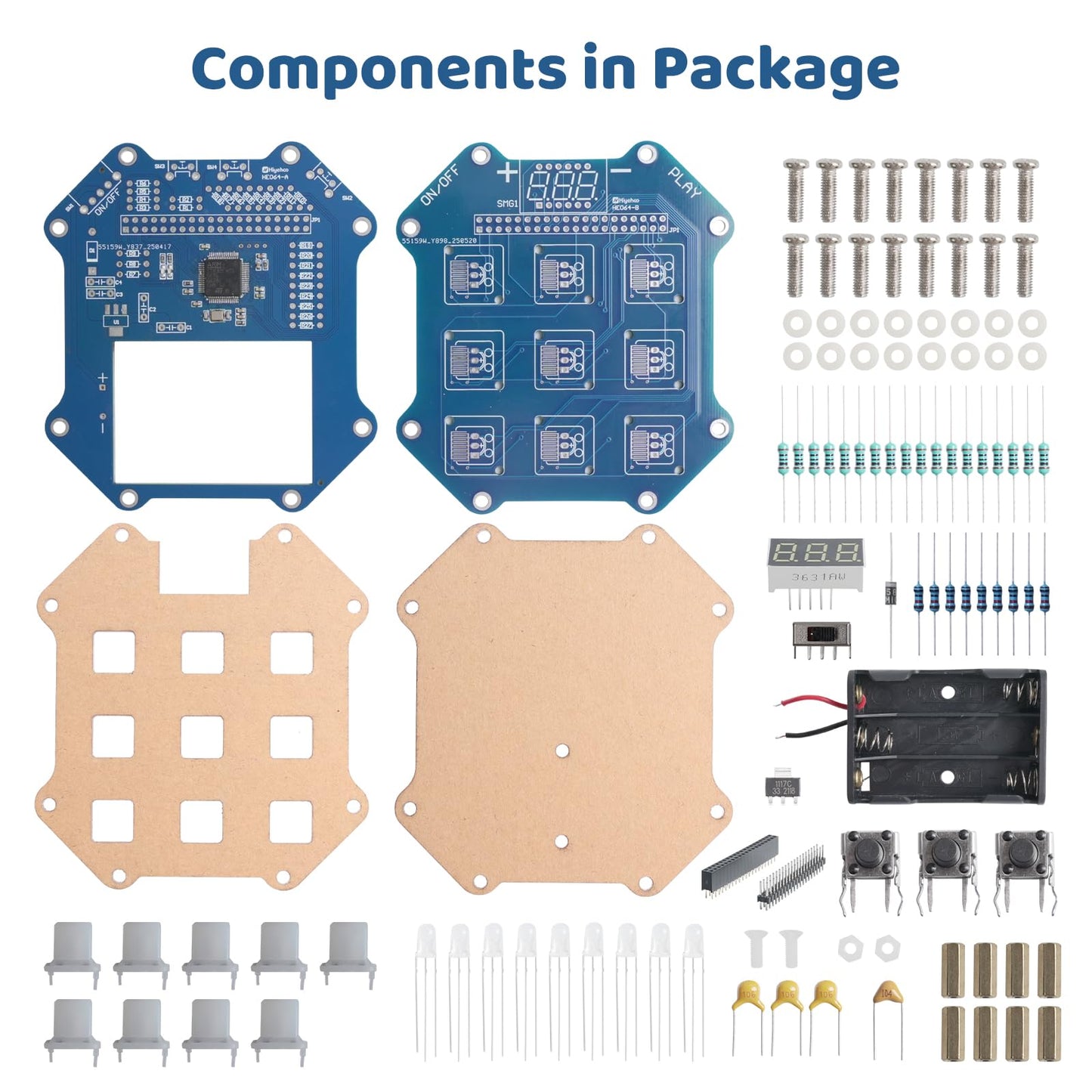 DIY Electronic Game Kit, 3-in-1 LED Game Soldering Project with Memory, Speed & Reaction Modes, Interactive STEM Soldering Practice Kit