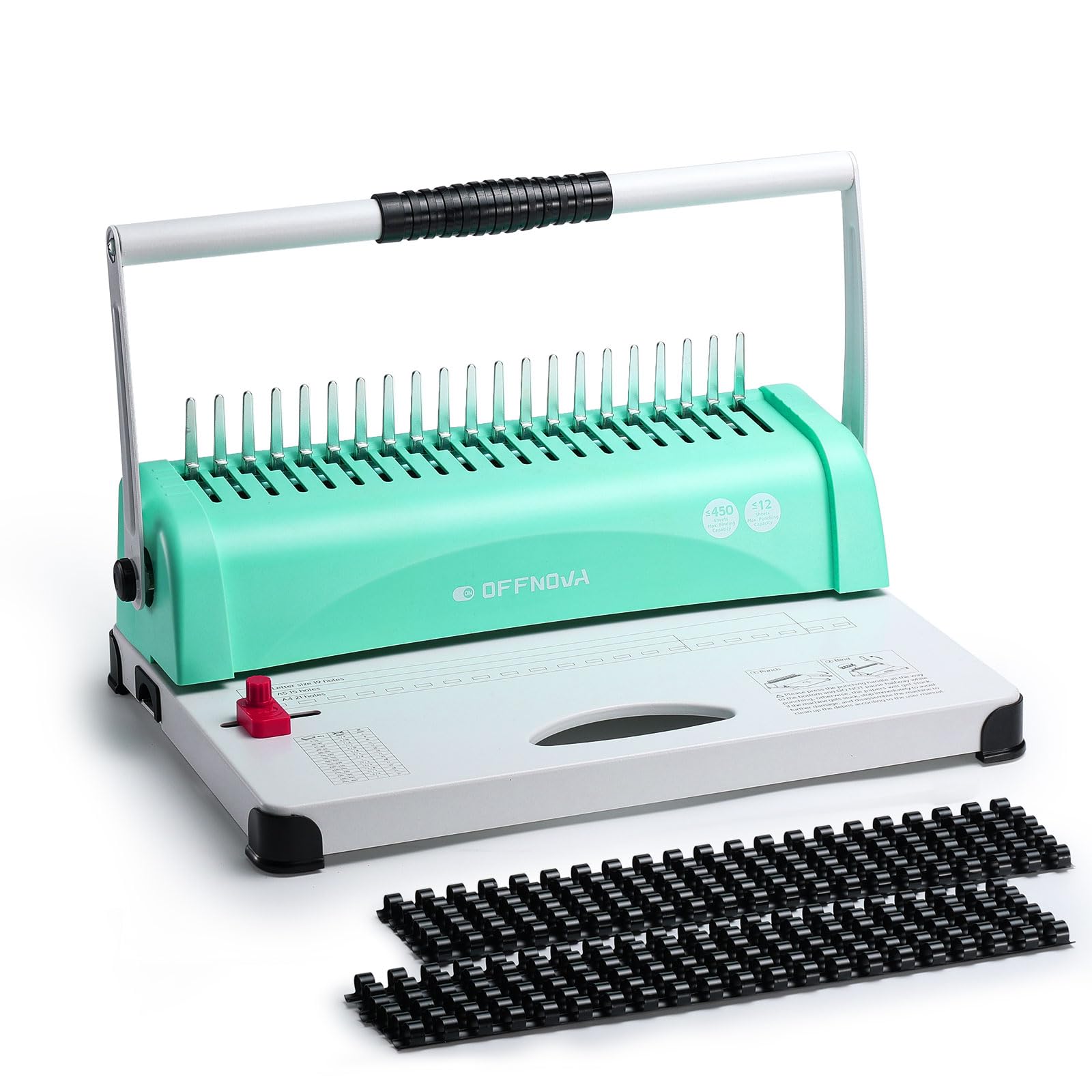 Binding Machine, 21-Hole 450 Sheets Paper Comb – Lavender Vibes