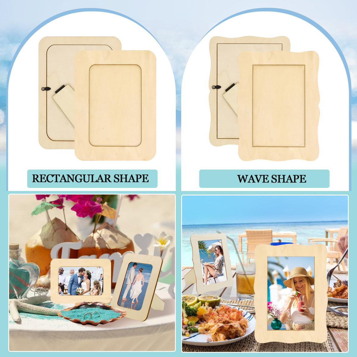 RYKOMO 12 Pieces Wooden Frames for painting and designing