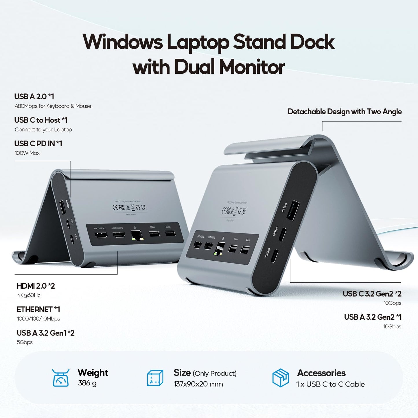 USB C Docking Station Dual Monitor