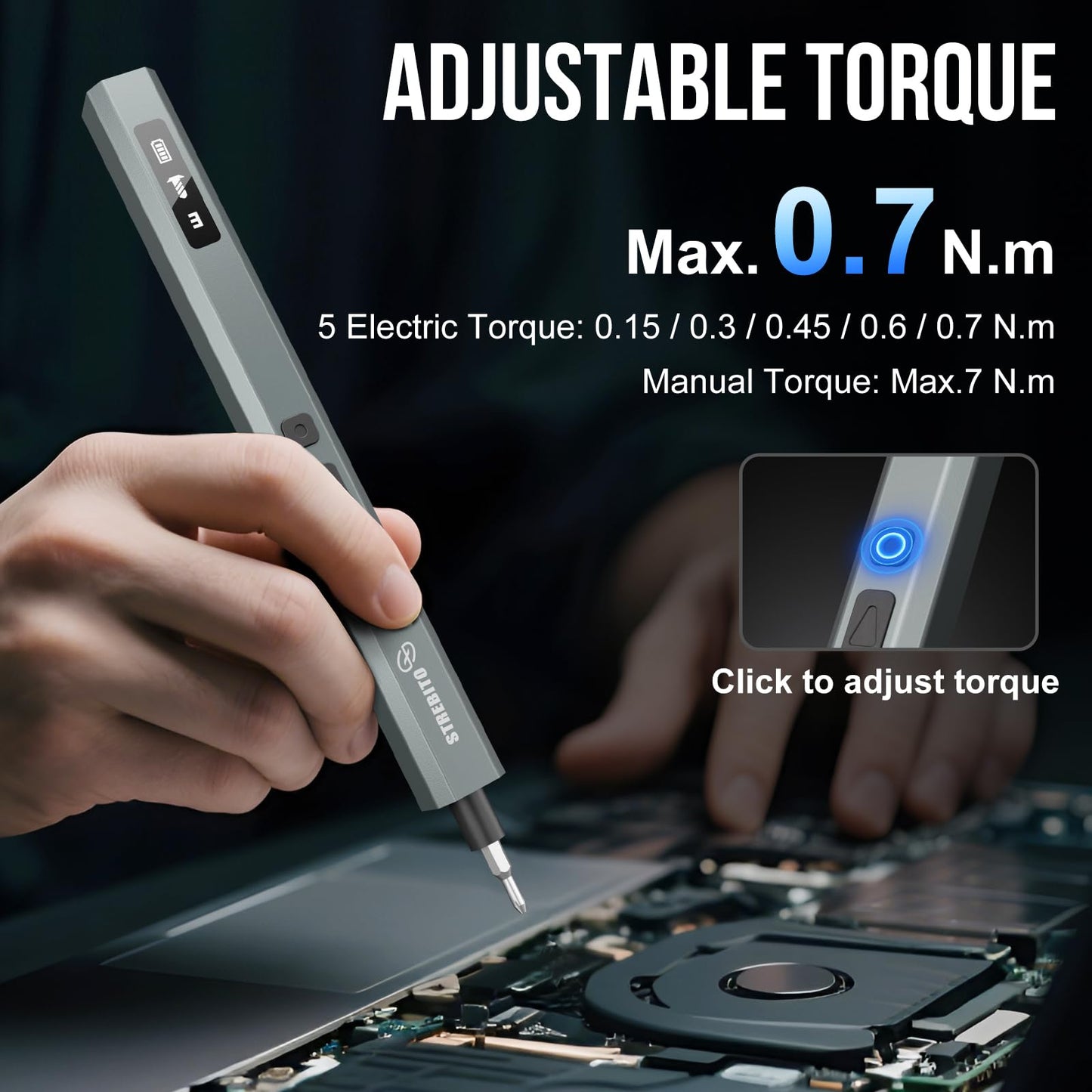 STREBITO 144-Piece Upgraded Electric Screwdriver